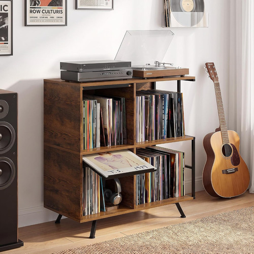Flip top record player stand - top,