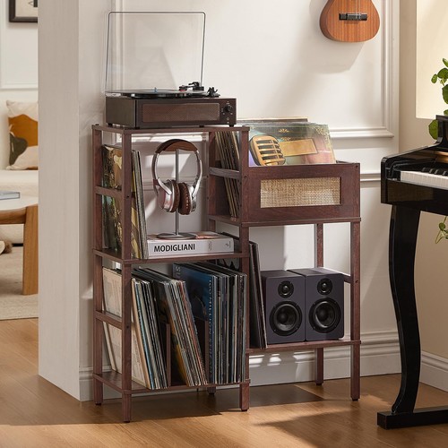 Vintage walnut record player - vintage,